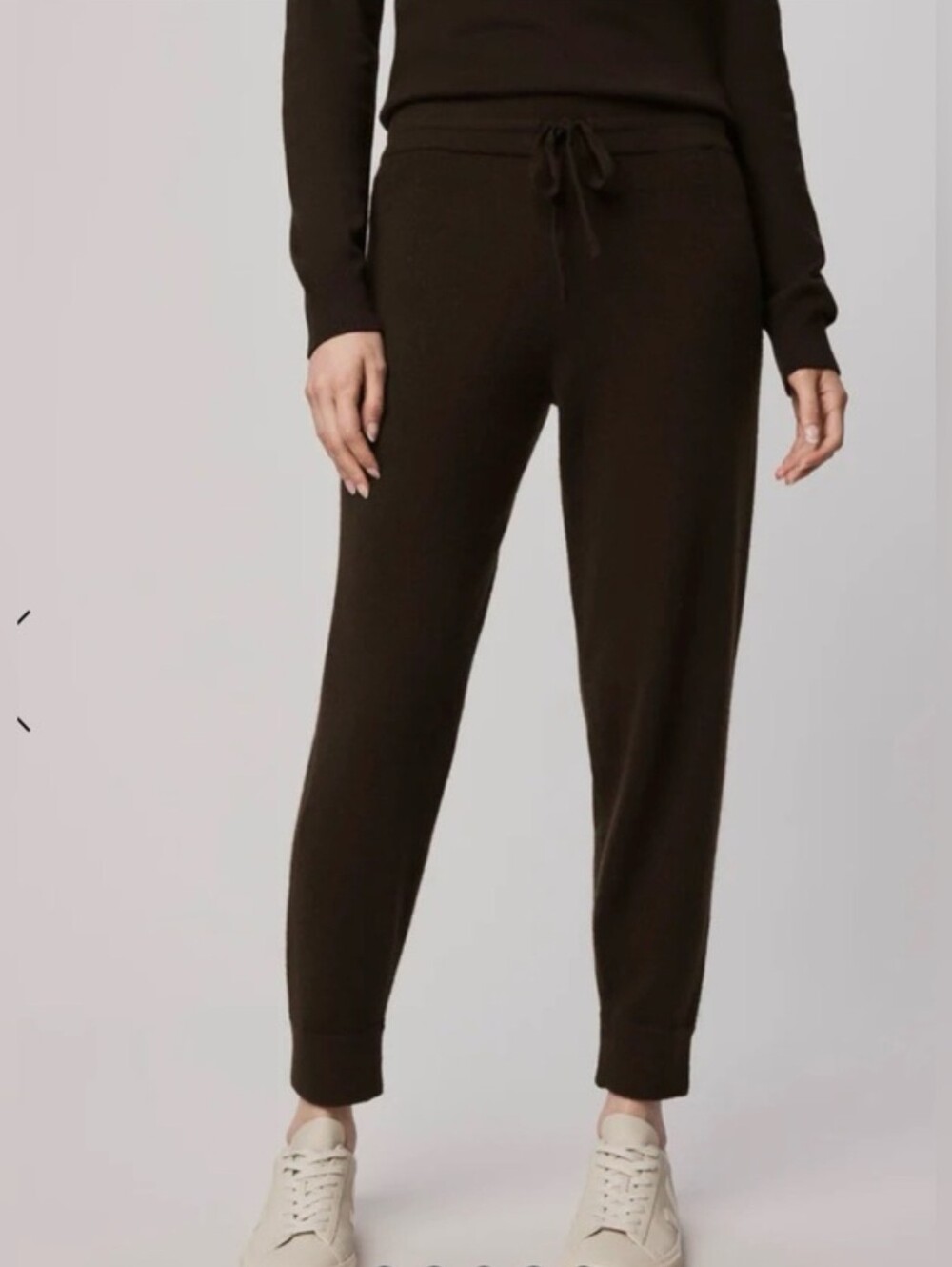 Splendid Cashmere Dark Brown Drawstring Jogger Pants
